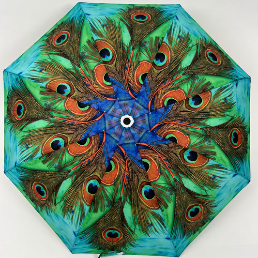 Turquoise Peacock Umbrella